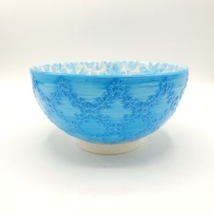 BIA Cordon Bleu Ooh La La Turquois Trellis Serving Bowl 8" 2 QT NEW Salad Pasta